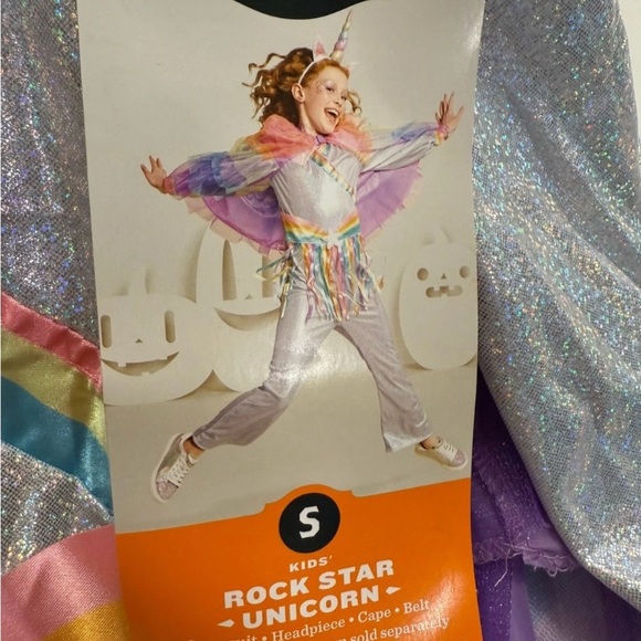 Silver and Pink Rock Star Unicorn Halloween Costume - Picture 1 of 7